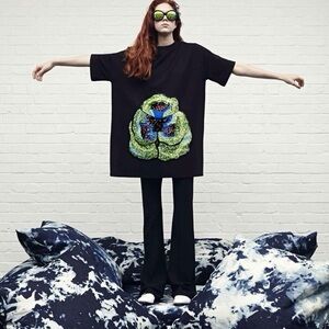 Giles Deacon Black sequin Shift Dress, Size M